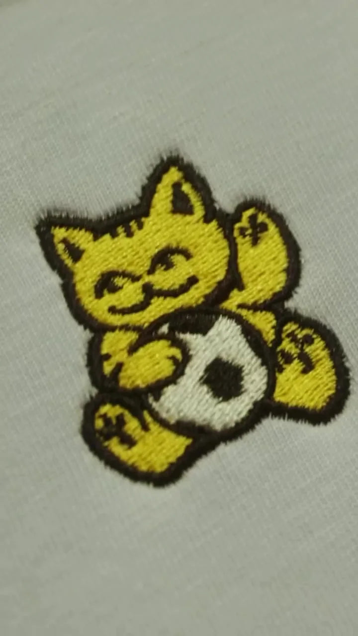 Close-up of a finished embroidered icon