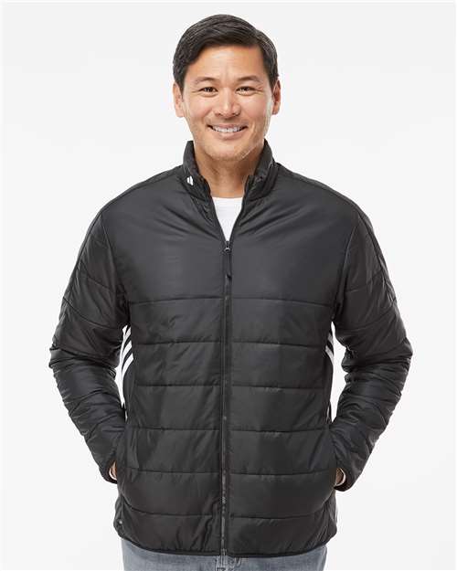 Adidas Men's 3-Stripes Puffer Full-Zip Jacket A570