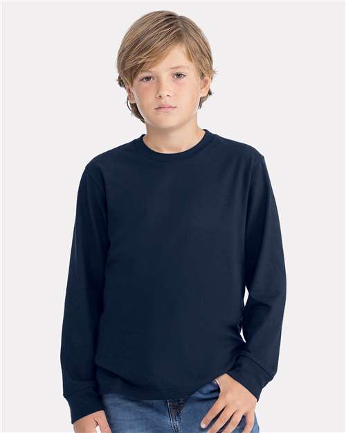 Next Level Youth Cotton Long Sleeve Tee 3311