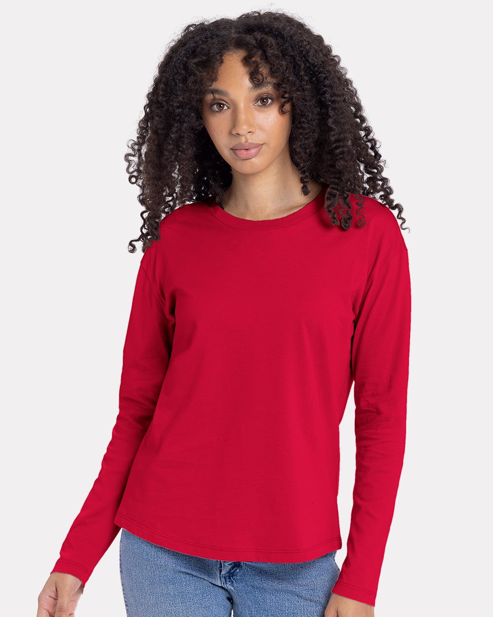 Next Level Women's Cotton Relaxed Long Sleeve Tee 3911