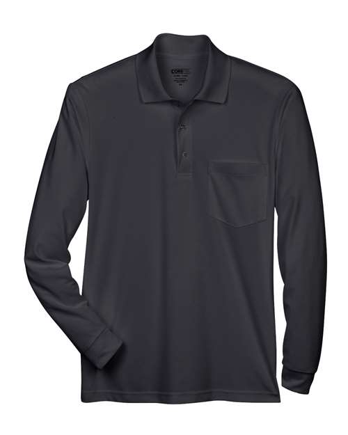 CORE365 Men's Pinnacle Performance Long Sleeve Piqué Polo with Pocket 88192P