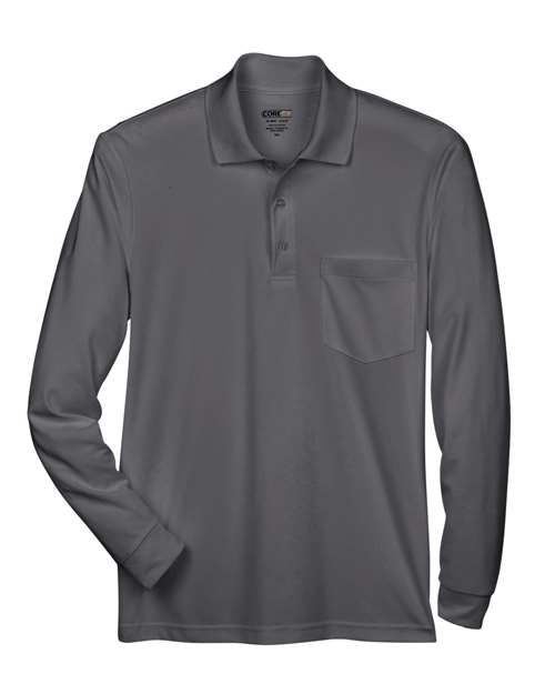 CORE365 Men's Pinnacle Performance Long Sleeve Piqué Polo with Pocket 88192P