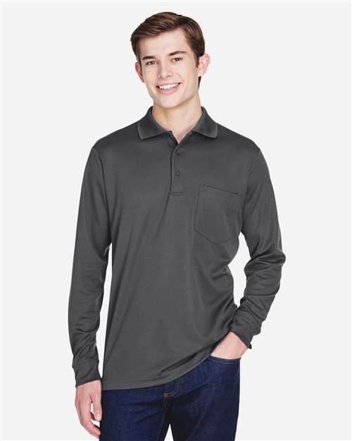 CORE365 Men's Pinnacle Performance Long Sleeve Piqué Polo with Pocket 88192P