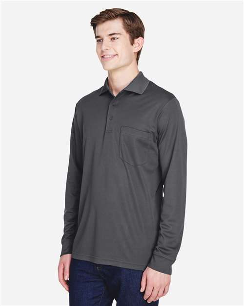 CORE365 Men's Pinnacle Performance Long Sleeve Piqué Polo with Pocket 88192P
