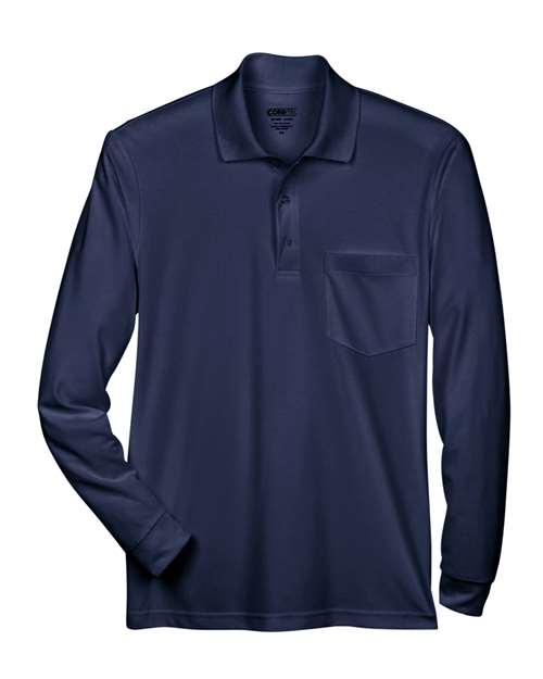 CORE365 Men's Pinnacle Performance Long Sleeve Piqué Polo with Pocket 88192P