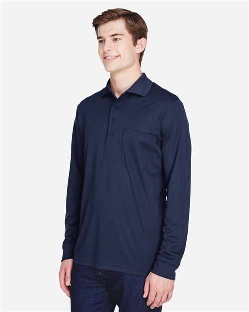 CORE365 Men's Pinnacle Performance Long Sleeve Piqué Polo with Pocket 88192P