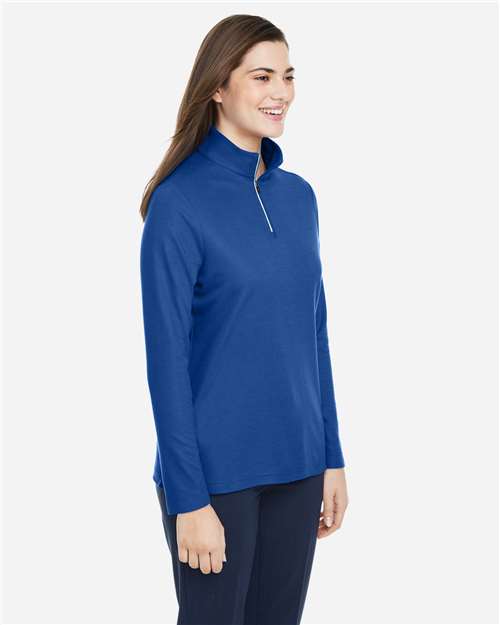 CORE365 Women's Fusion ChromaSoft™ Pique Quarter-Zip Pullover CE405W