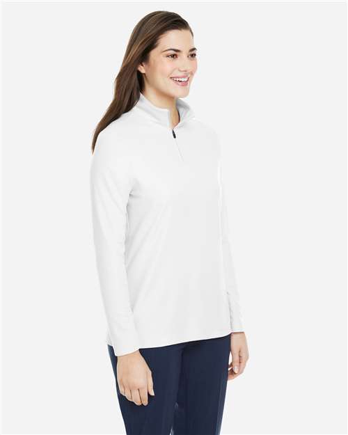 CORE365 Women's Fusion ChromaSoft™ Pique Quarter-Zip Pullover CE405W