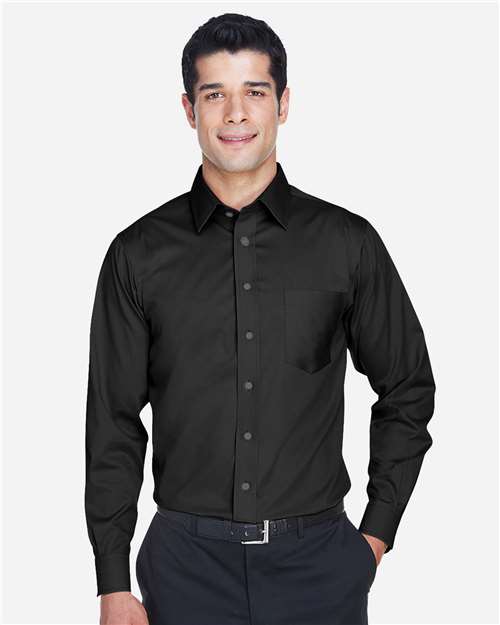 Devon & Jones Men's Crown Collection® Solid Stretch Twill Woven Dress Shirt DG530
