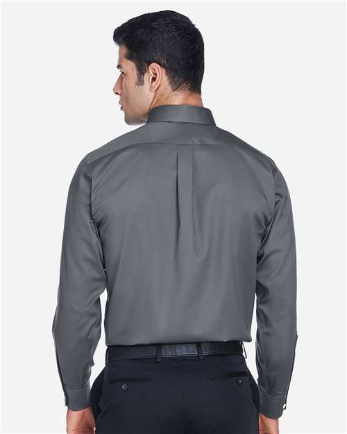 Devon & Jones Men's Crown Collection® Solid Stretch Twill Woven Dress Shirt DG530