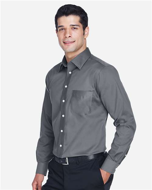 Devon & Jones Men's Crown Collection® Solid Stretch Twill Woven Dress Shirt DG530