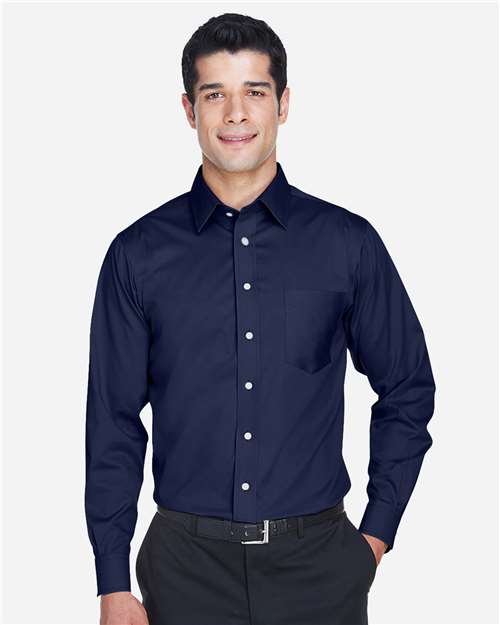 Devon & Jones Men's Crown Collection® Solid Stretch Twill Woven Dress Shirt DG530