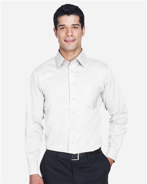 Devon & Jones Men's Crown Collection® Solid Stretch Twill Woven Dress Shirt DG530