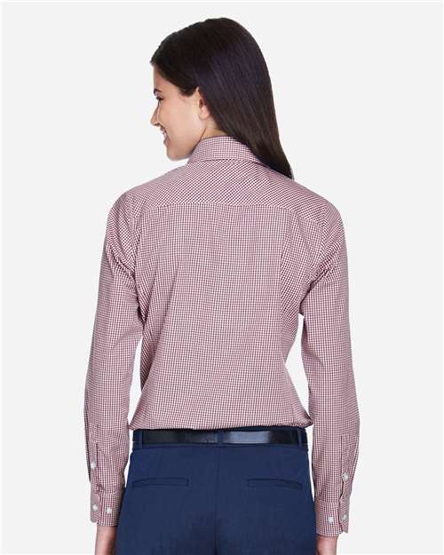 Devon & Jones Women's Crown Collection® Gingham Check Woven Dress Shirt D640W