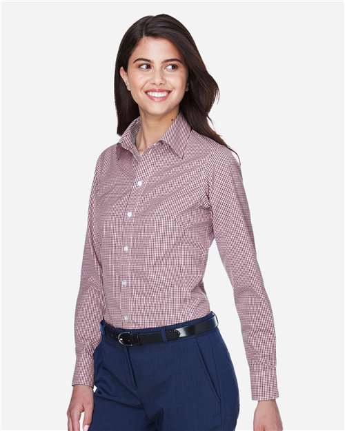 Devon & Jones Women's Crown Collection® Gingham Check Woven Dress Shirt D640W