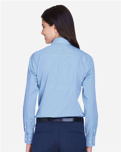 Devon & Jones Women's Crown Collection® Gingham Check Woven Dress Shirt D640W