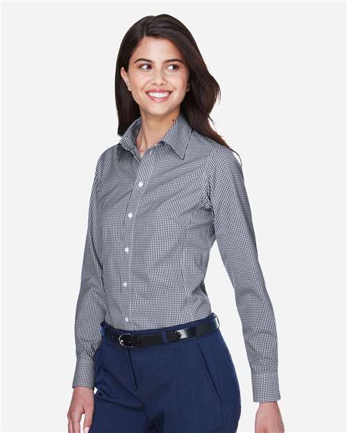 Devon & Jones Women's Crown Collection® Gingham Check Woven Dress Shirt D640W
