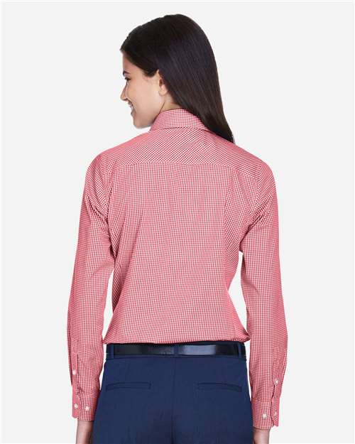 Devon & Jones Women's Crown Collection® Gingham Check Woven Dress Shirt D640W