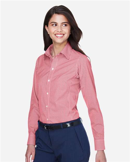 Devon & Jones Women's Crown Collection® Gingham Check Woven Dress Shirt D640W