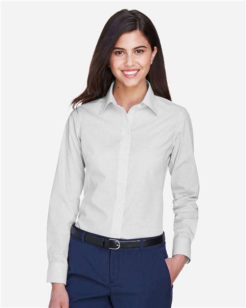 Devon & Jones Women's Crown Collection® Gingham Check Woven Dress Shirt D640W