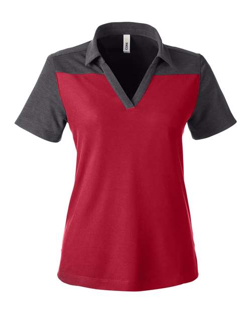 CORE365 Women's Fusion ChromaSoft™ Colorblock Polo CE112CW