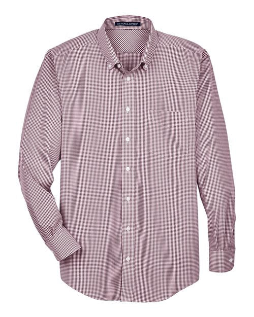Devon & Jones Men's Crown Collection® Gingham Check Woven Dress Shirt D640