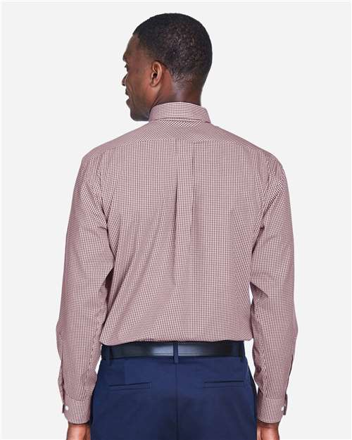 Devon & Jones Men's Crown Collection® Gingham Check Woven Dress Shirt D640
