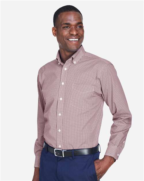 Devon & Jones Men's Crown Collection® Gingham Check Woven Dress Shirt D640