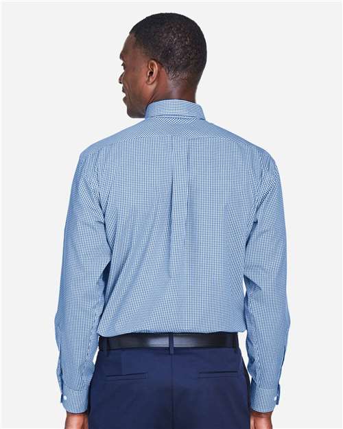 Devon & Jones Men's Crown Collection® Gingham Check Woven Dress Shirt D640