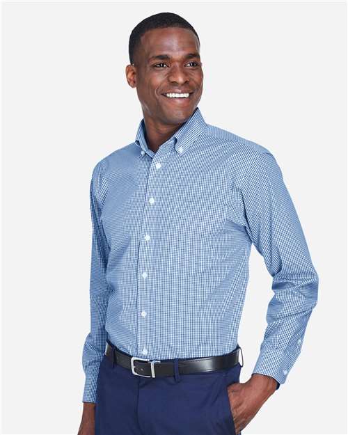 Devon & Jones Men's Crown Collection® Gingham Check Woven Dress Shirt D640
