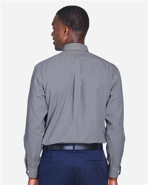 Devon & Jones Men's Crown Collection® Gingham Check Woven Dress Shirt D640