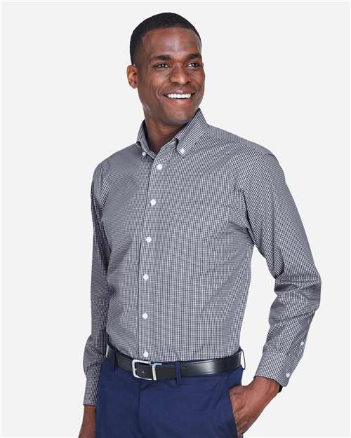 Devon & Jones Men's Crown Collection® Gingham Check Woven Dress Shirt D640