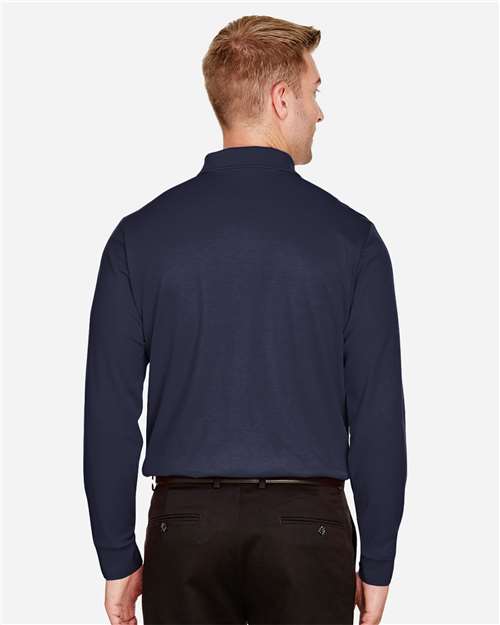 Devon & Jones Men's CrownLux Performance® Plaited Long Sleeve Polo DG20L