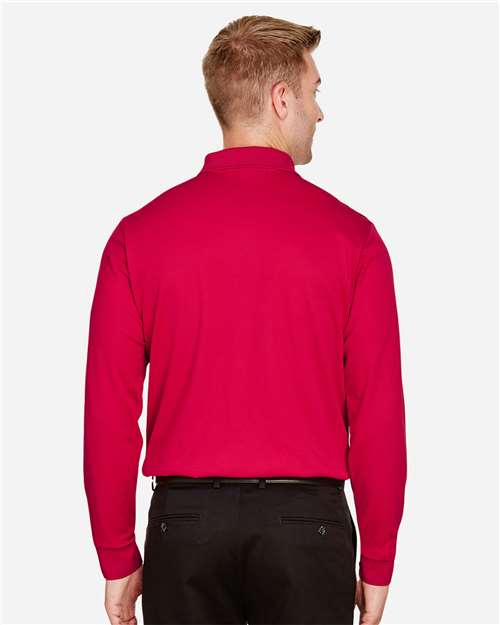 Devon & Jones Men's CrownLux Performance® Plaited Long Sleeve Polo DG20L