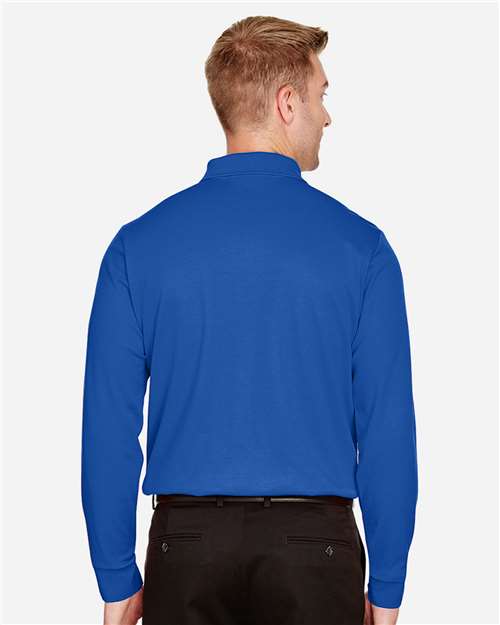 Devon & Jones Men's CrownLux Performance® Plaited Long Sleeve Polo DG20L