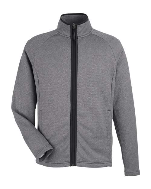 CORE365 Men's Venture Heathered Stripe Full-Zip Jacket CE72