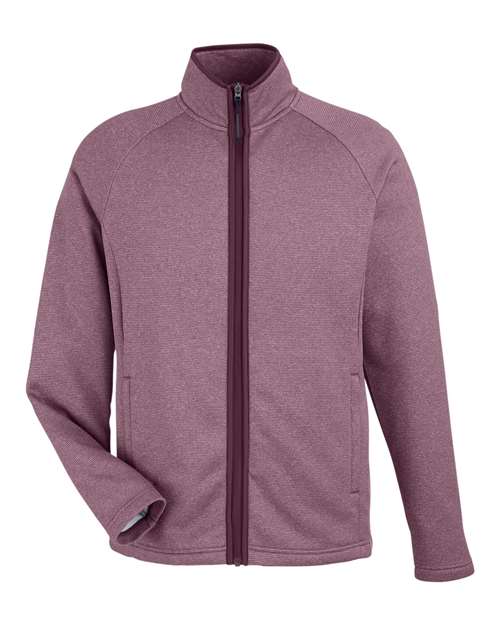 CORE365 Men's Venture Heathered Stripe Full-Zip Jacket CE72
