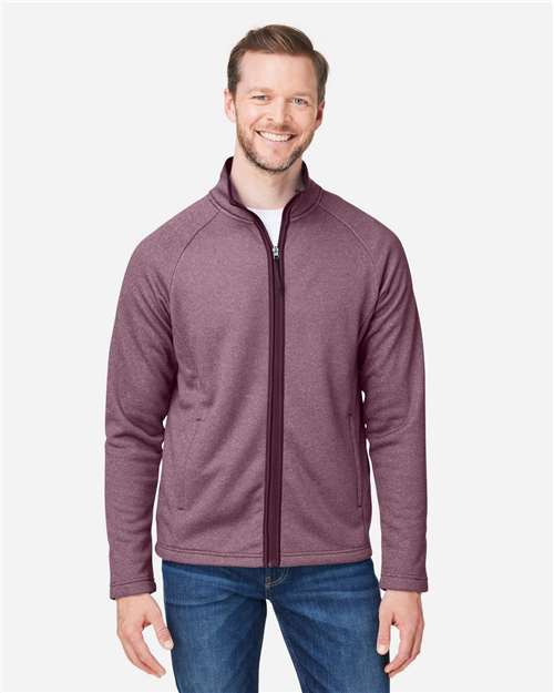 CORE365 Men's Venture Heathered Stripe Full-Zip Jacket CE72