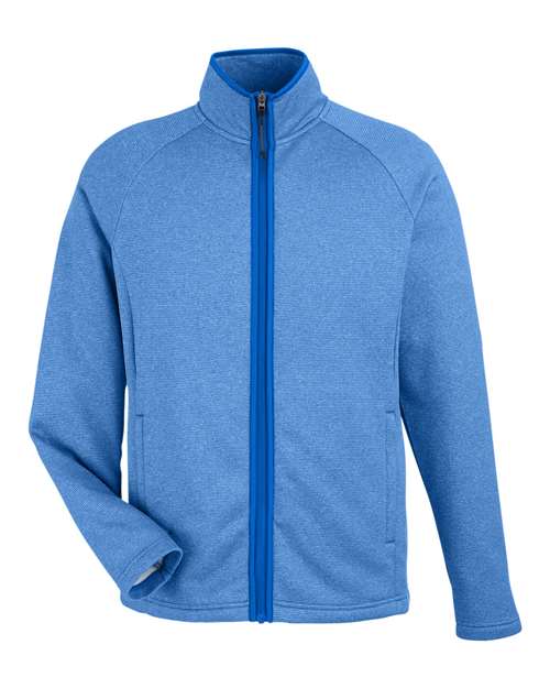CORE365 Men's Venture Heathered Stripe Full-Zip Jacket CE72