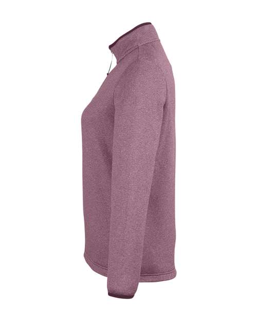 CORE365 Women's Venture Heathered Stripe Quarter-Zip Pullover CE73W