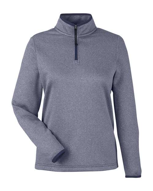 CORE365 Women's Venture Heathered Stripe Quarter-Zip Pullover CE73W