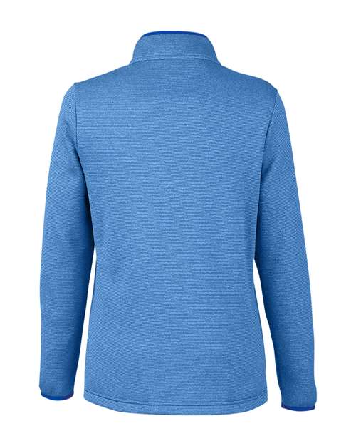 CORE365 Women's Venture Heathered Stripe Quarter-Zip Pullover CE73W