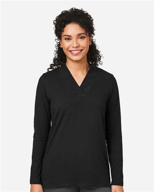 Devon & Jones Women's Raleigh Shawl Collar Knit Top DP121W