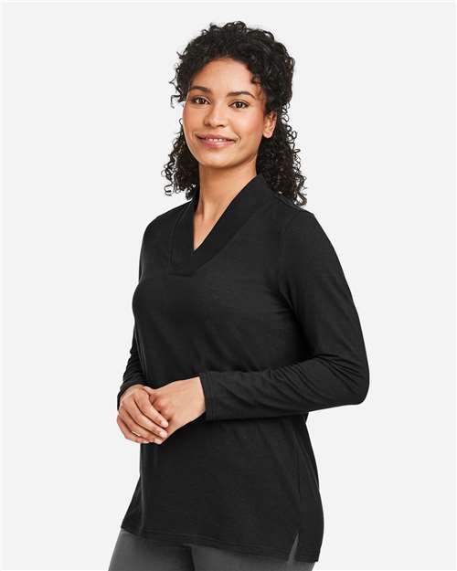 Devon & Jones Women's Raleigh Shawl Collar Knit Top DP121W