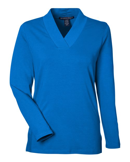 Devon & Jones Women's Raleigh Shawl Collar Knit Top DP121W