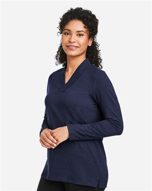 Devon & Jones Women's Raleigh Shawl Collar Knit Top DP121W