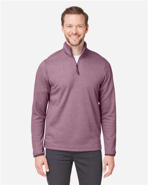 CORE365 Men's Venture Heathered Stripe Quarter-Zip Pullover CE73