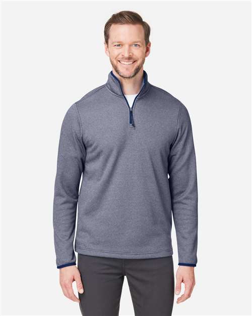 CORE365 Men's Venture Heathered Stripe Quarter-Zip Pullover CE73
