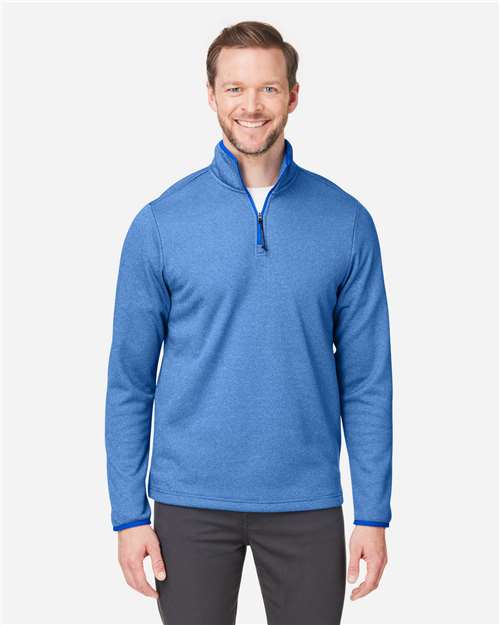 CORE365 Men's Venture Heathered Stripe Quarter-Zip Pullover CE73