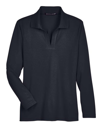 Women's Plaited Long Sleeve Polo